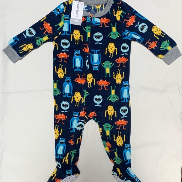9mo Fleece Footie Monsters - Picture 1 of 5